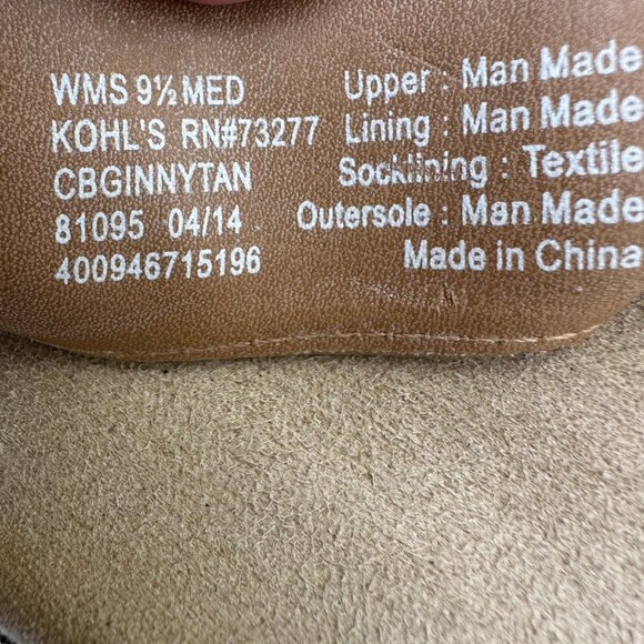 Croft & Barrow Womens Sandals 9.5 Medium Tan Flower Summer - Picture 7 of 7